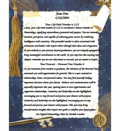 Graduation Numerology Chart